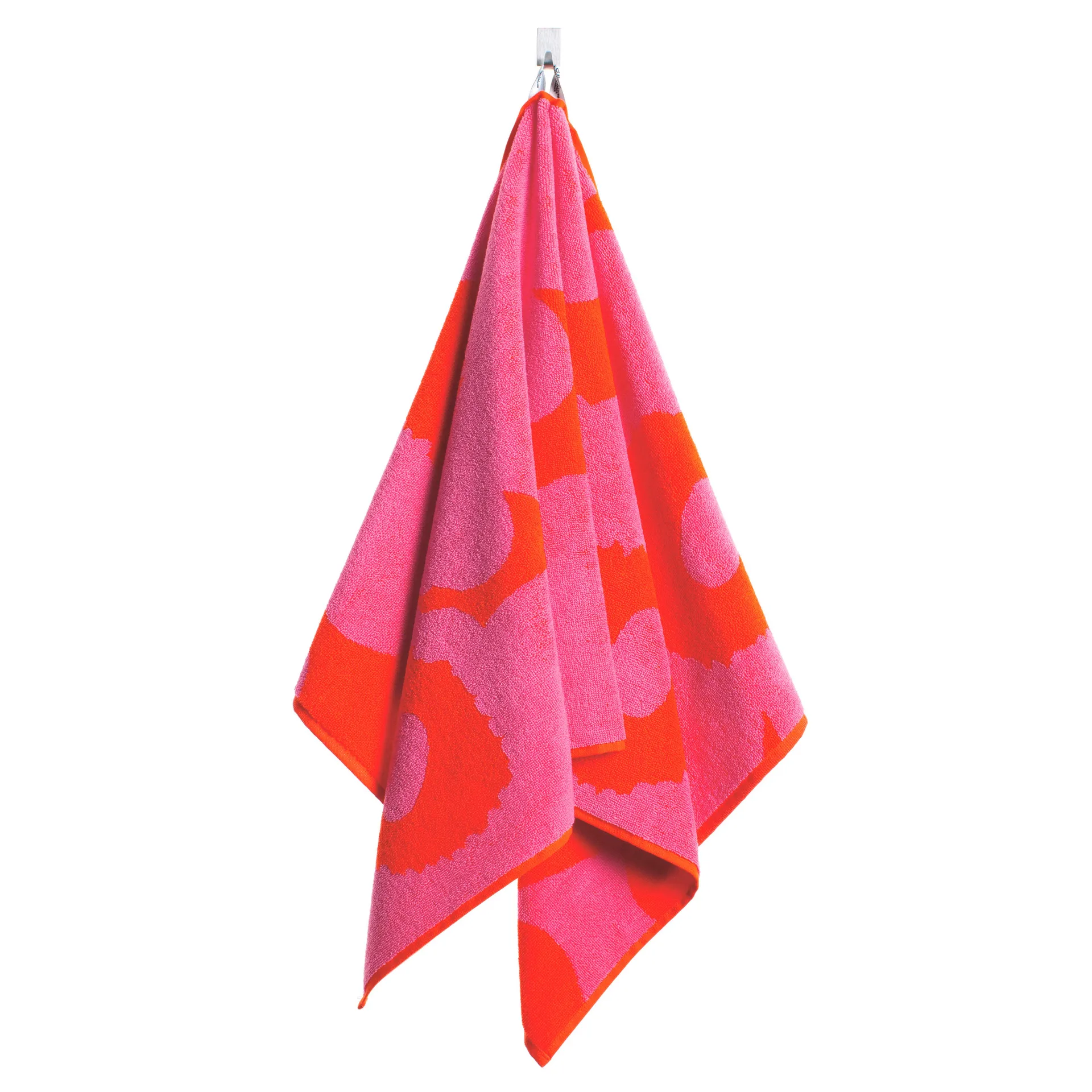 Unikko handdoek rood-roze, handdoek Marimekko
