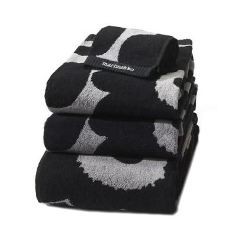 Unikko handdoek zwart-zand, gastendoek Marimekko