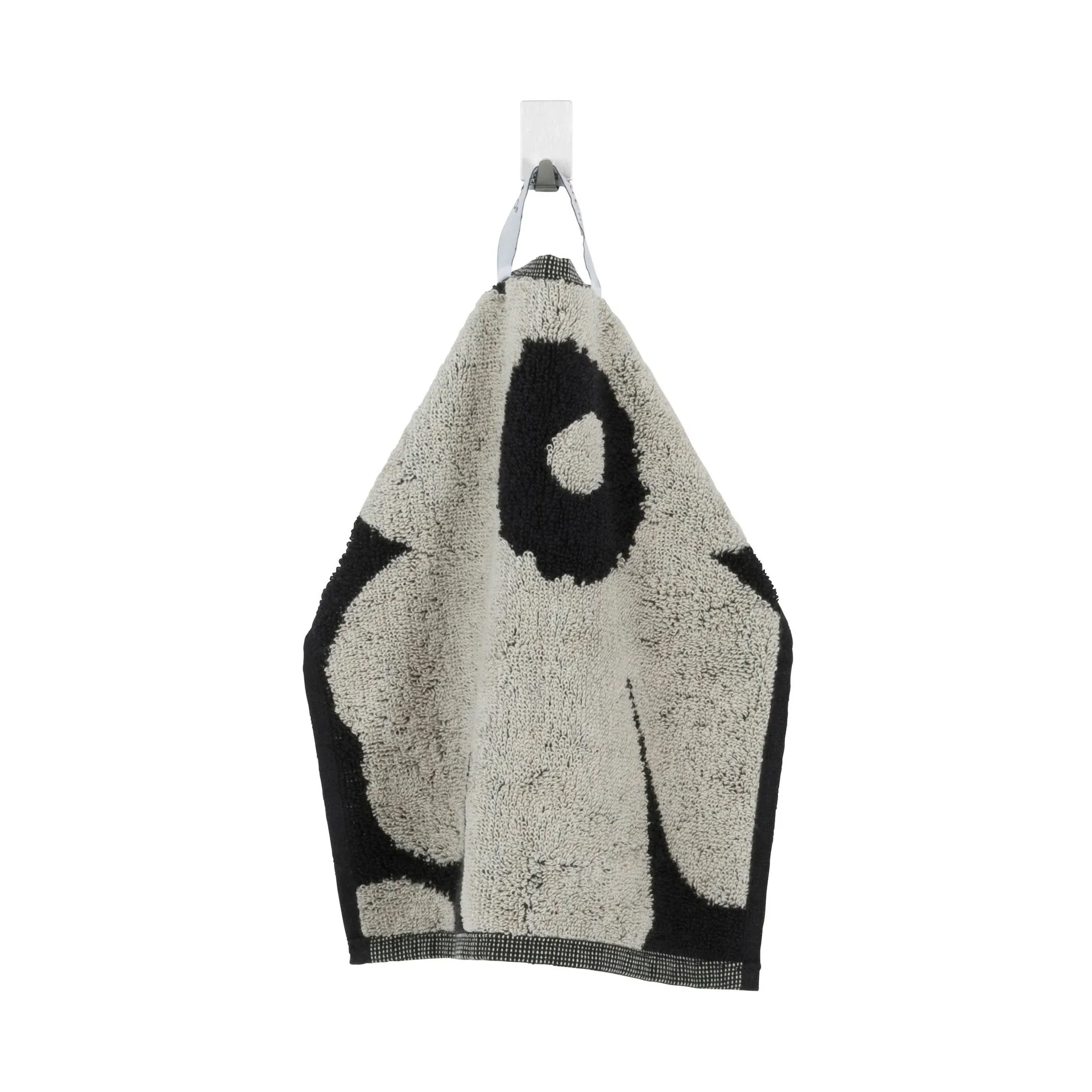 Unikko handdoek zwart-zand, Mini Marimekko