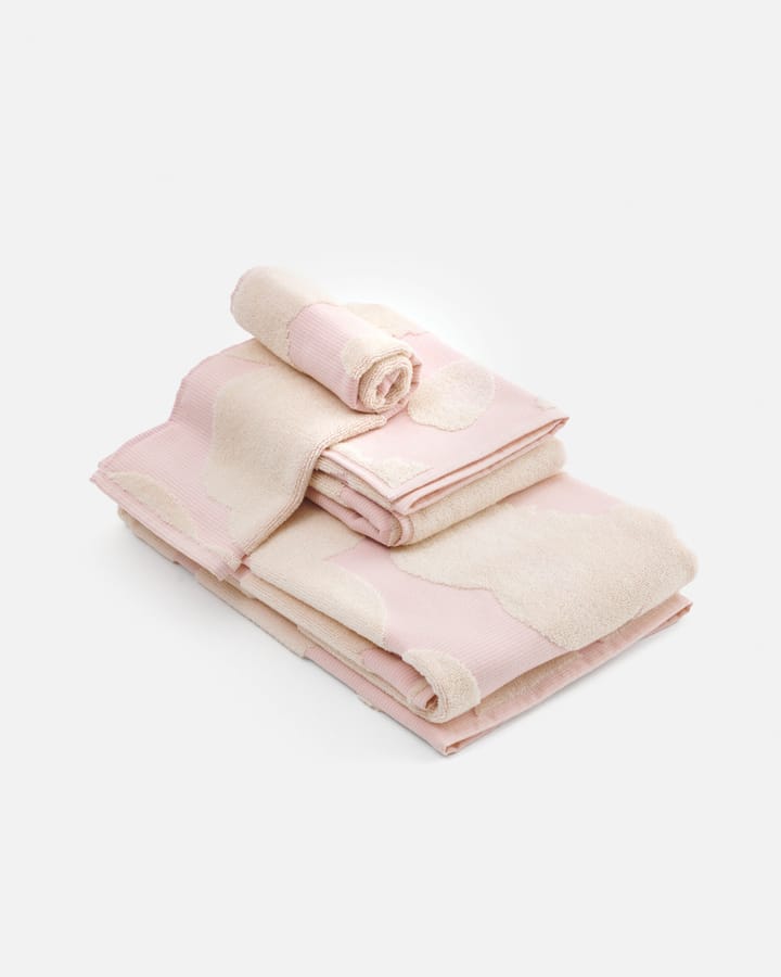 Unikko handdoekenset 3-delig, White-light pink Marimekko