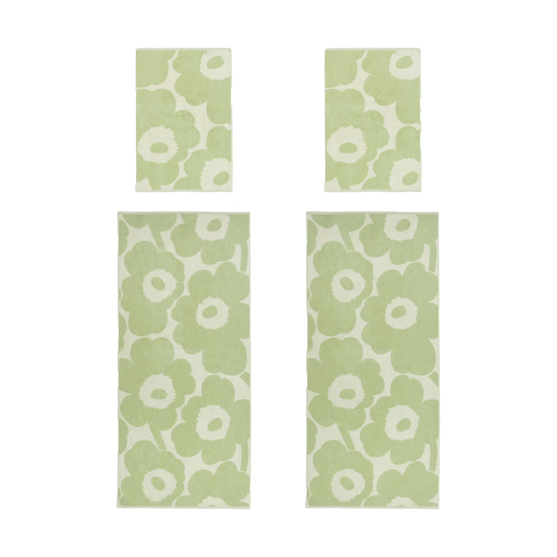 Unikko handdoekenset, Off white-sage Marimekko