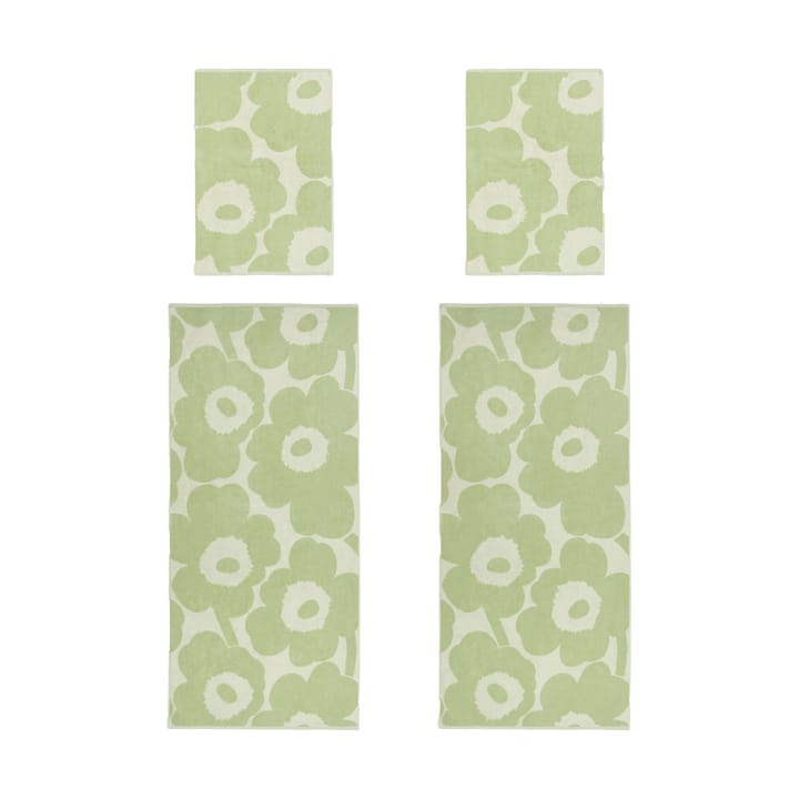 Unikko handdoekenset, Off white-sage Marimekko