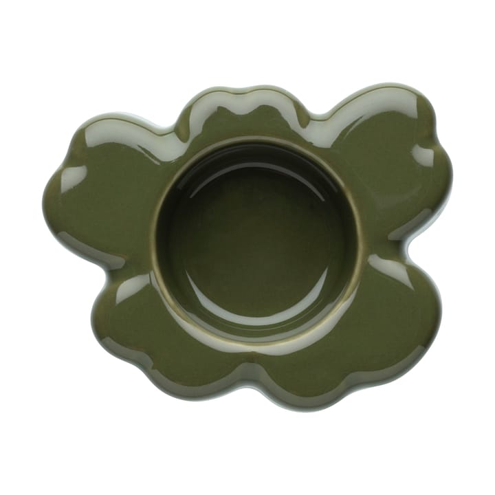 Unikko kaarsenhouder 3x10 cm - Harvest green - Marimekko