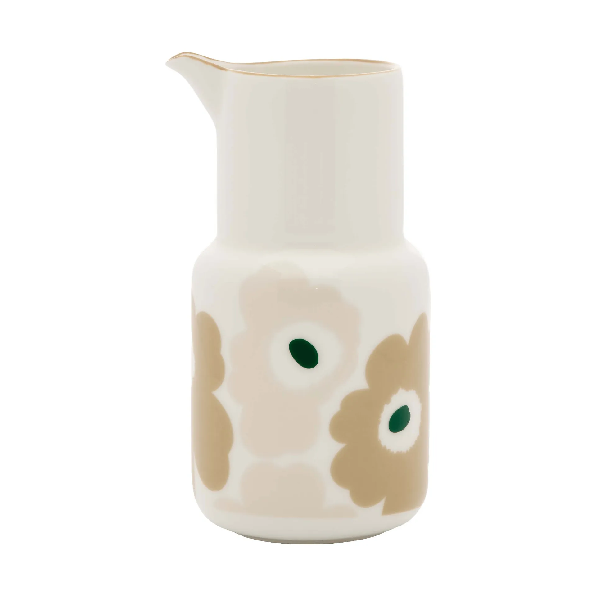 Unikko karaf, White-light sand-beige-dark green, 0,65 l Marimekko
