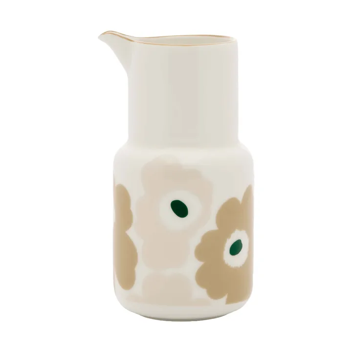 Unikko karaf - White-light sand-beige-dark green, 0,65 l - Marimekko
