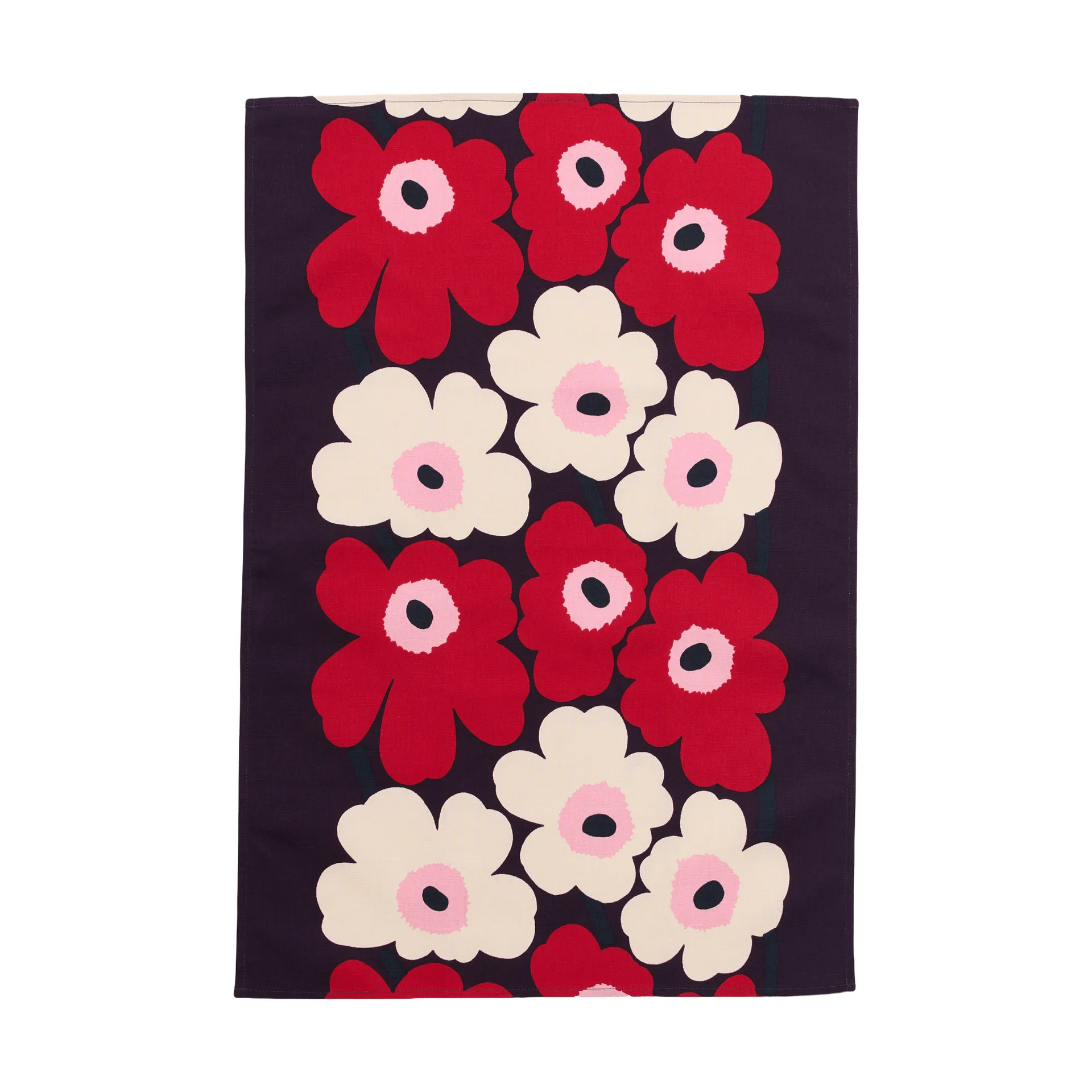 Unikko keukendoek 47x70 cm, Plum-cranberry-off white-rose Marimekko