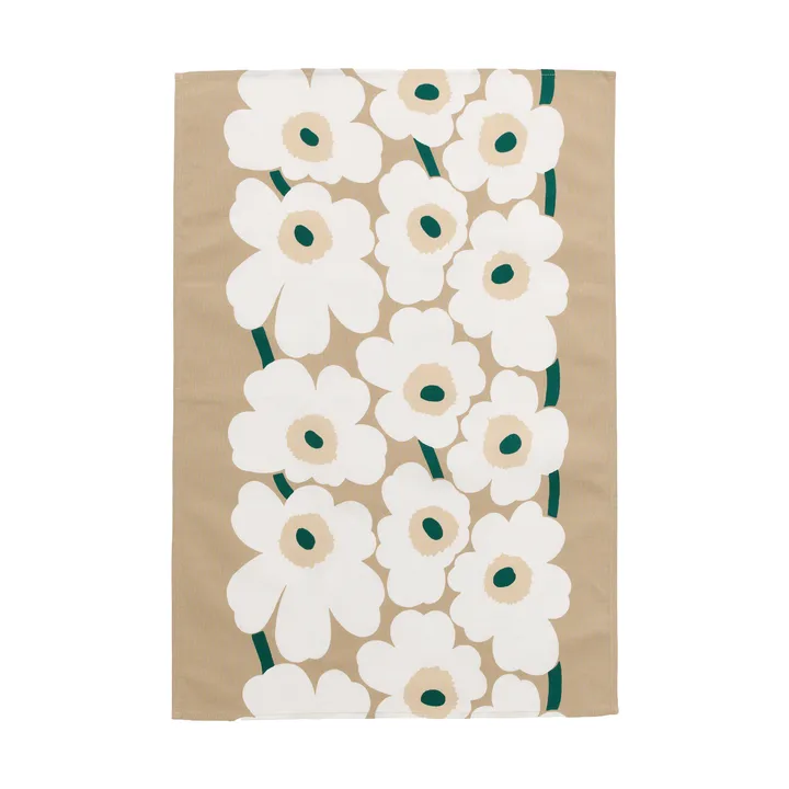 Unikko keukendoek 47x70 cm - Sand-white-hay-emerald - Marimekko
