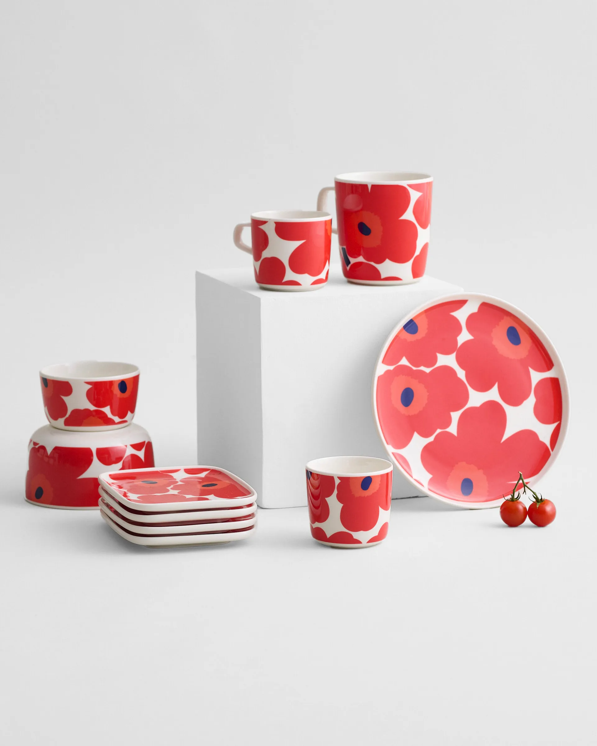 Unikko koffiekop 20 cl, rood-wit Marimekko