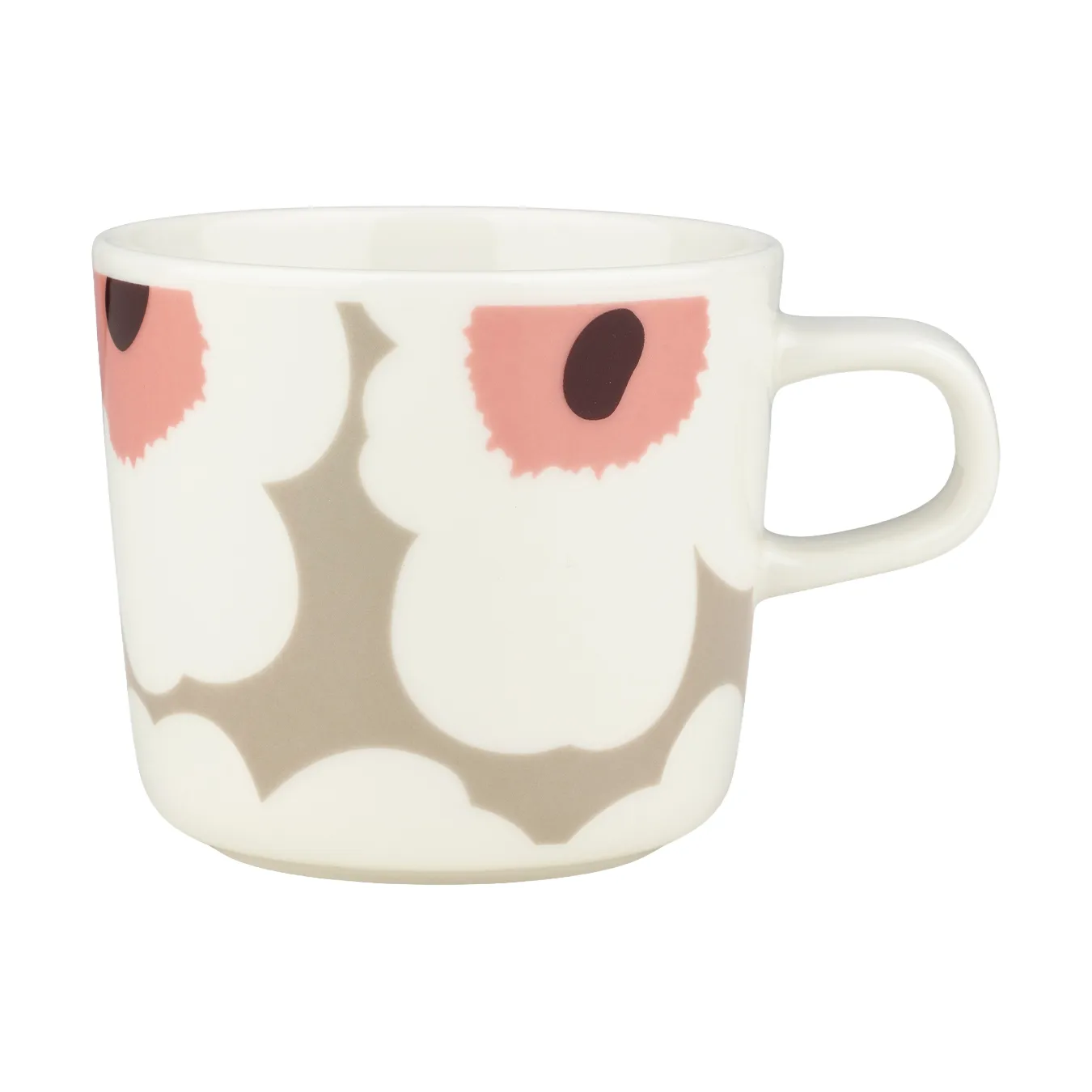 Unikko koffiemok 20 cl, White-clay-powder-dark wine Marimekko