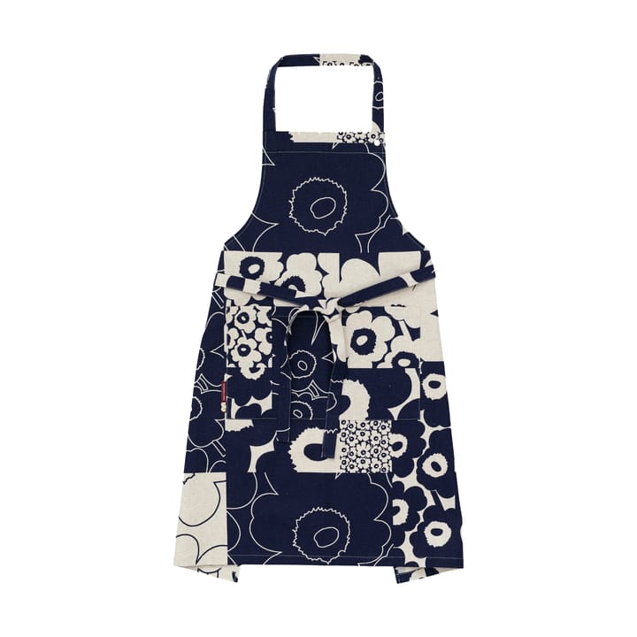 Unikko kollaasi schort, Linen-dark navy Marimekko