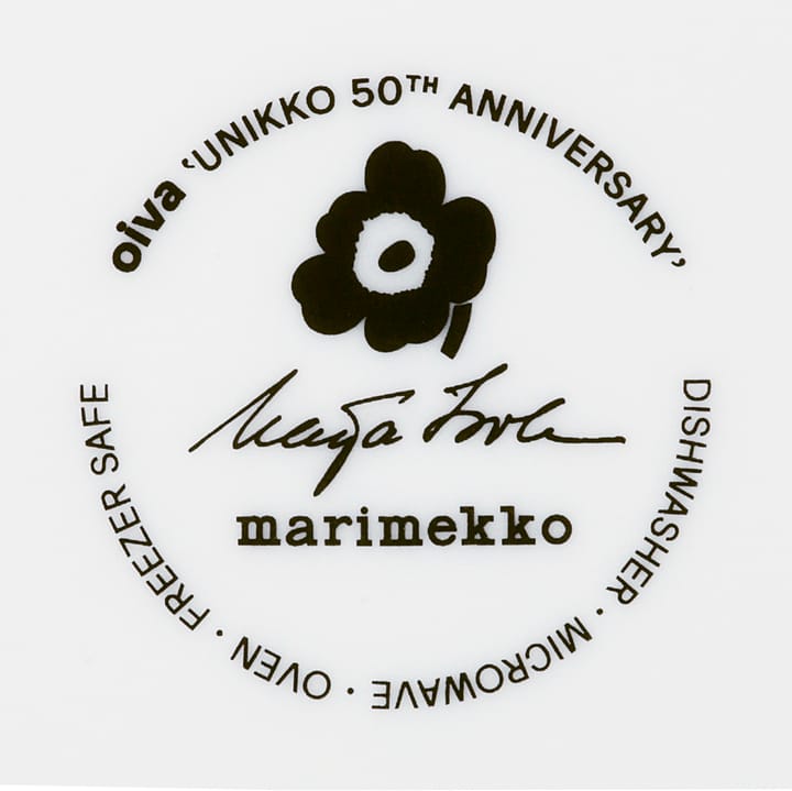 Unikko kom 2,5 dl. - wit-zwart-lichtbruin - Marimekko
