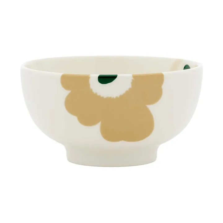 Unikko kom 3 dl - Beige-wit-licht zand-donkergroen - Marimekko