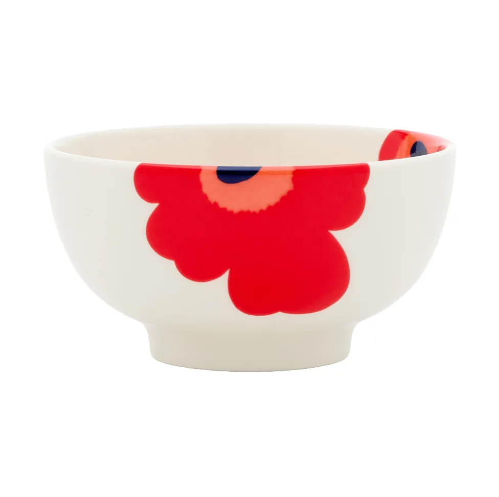 Unikko kom 3 dl, White-red-blue Marimekko