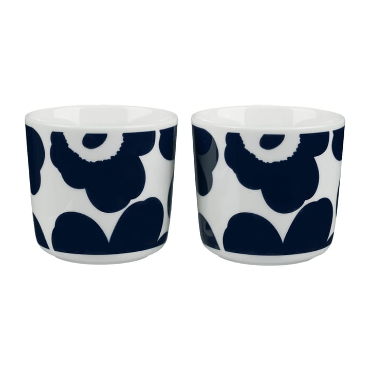 Unikko kop zonder oor 20 cl 2-pack - Wit-donkerblauw - Marimekko