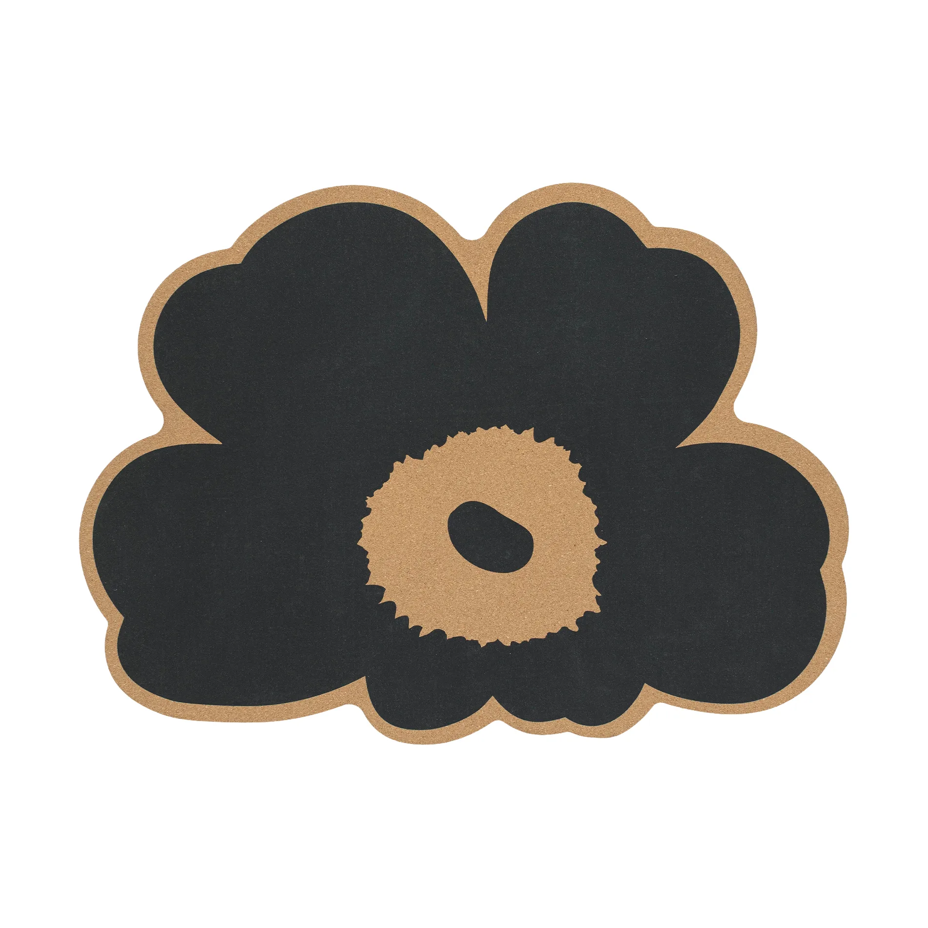Unikko kurken placemat, Cork-charcoal Marimekko