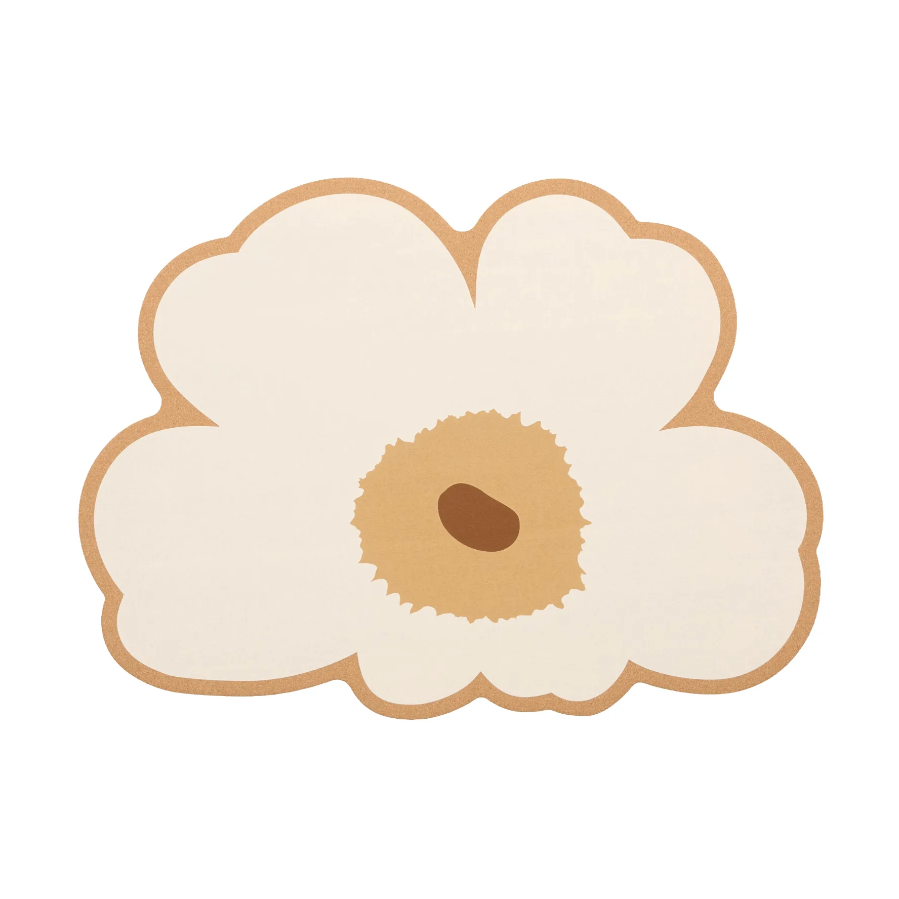 Unikko kurken placemat, Cork-hay-brown Marimekko