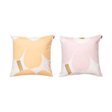 Unikko kussenhoes 50x50 cm 2-delig - White-Light pink-apricot - Marimekko