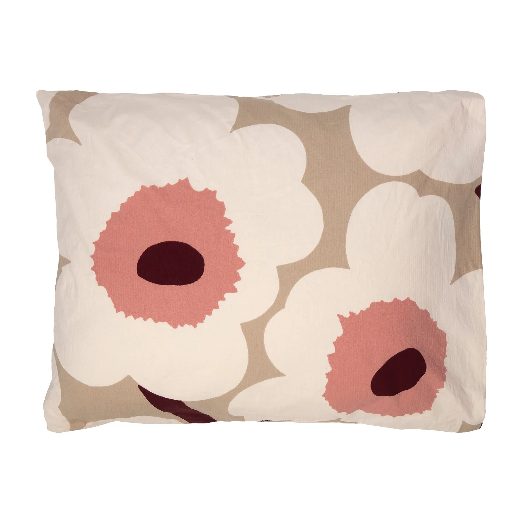 Unikko kussenhoes 50x60 cm, beige, cotton, rose Marimekko