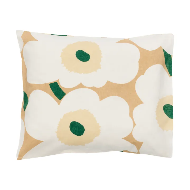 Unikko kussenhoes 50x60 cm - Sand-off white-hay-emerald - Marimekko