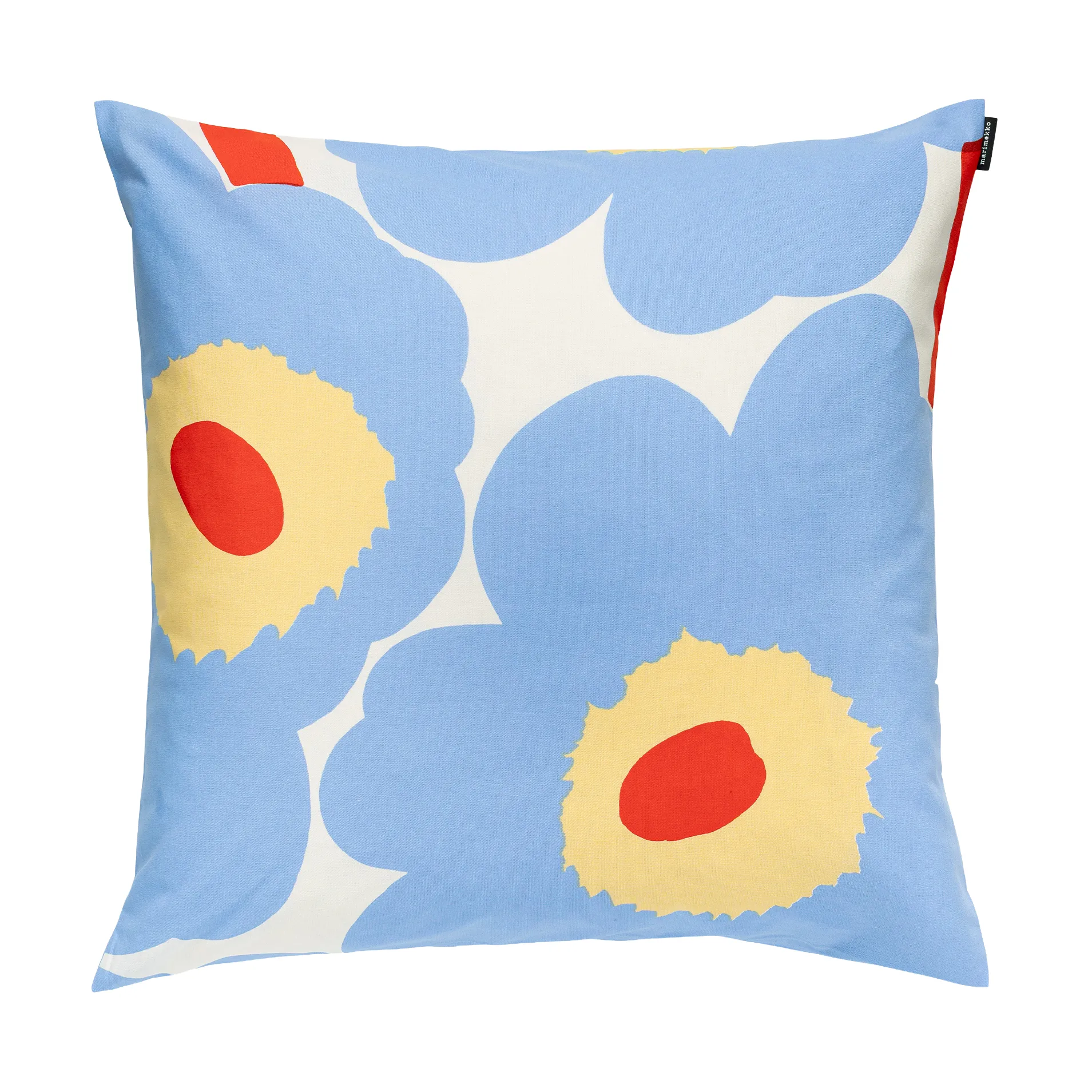 Unikko kussensloop 50x50 cm, White-light blue-orange red-melon Marimekko