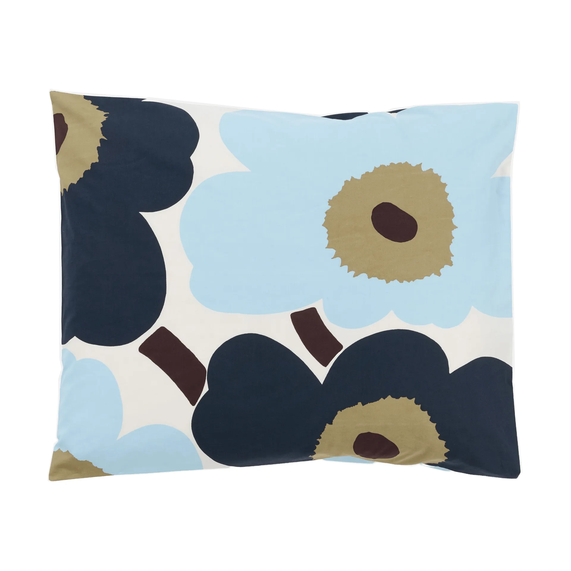 Unikko kussensloop 50x60 cm, Off white-blueberry-cold blue Marimekko
