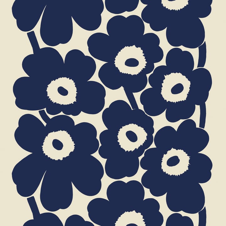 Unikko linnen stof - Donkerblauw - Marimekko