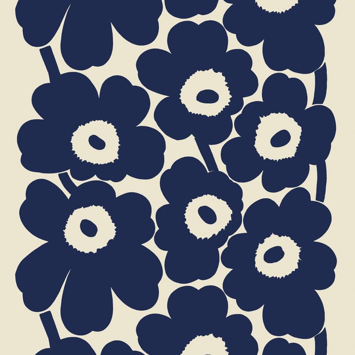 Unikko linnen tafelkleed 140x280 cm - Beige-donkerblauw - Marimekko