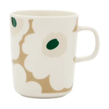 Unikko mok 25 cl - White-beige-light sand-dark green - Marimekko