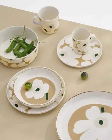Unikko mok 25 cl - White-beige-light sand-dark green - Marimekko