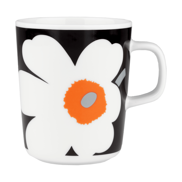 Unikko mok 25 cl - White-black-orange - Marimekko