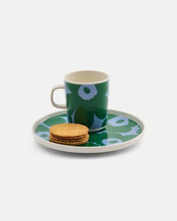 Unikko mok 25 cl - White-green-light blue - Marimekko