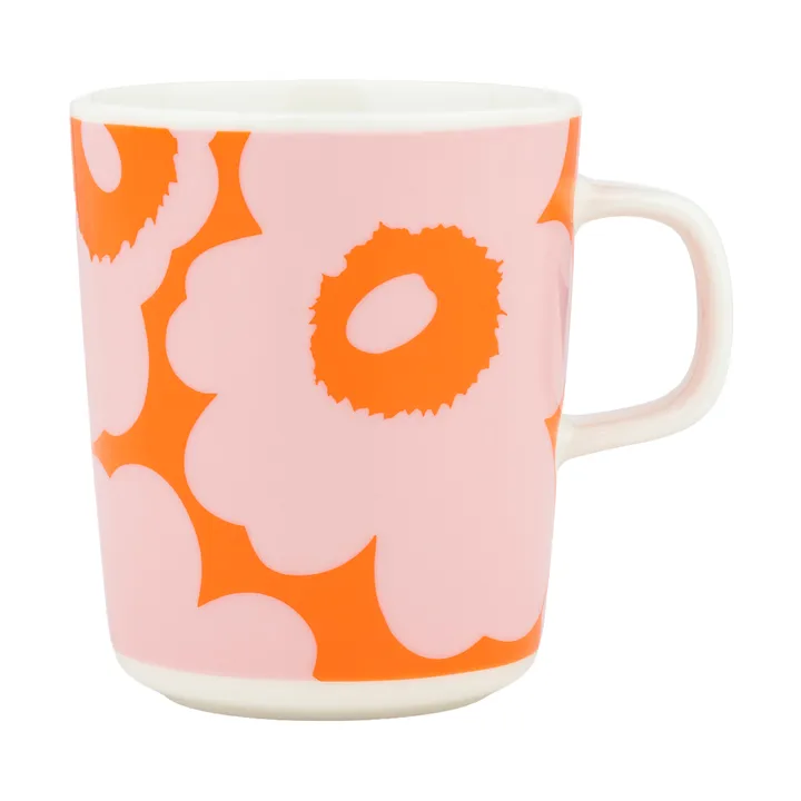 Unikko mok 25 cl - White-pink-orange - Marimekko