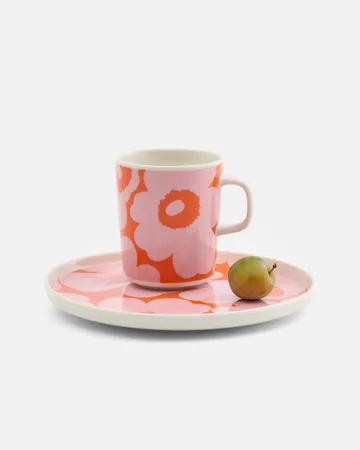 Unikko mok 25 cl - White-pink-orange - Marimekko