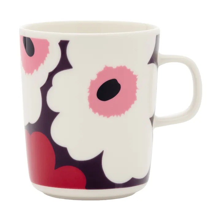 Unikko mok 25 cl - White-plum-cranberry-pink - Marimekko