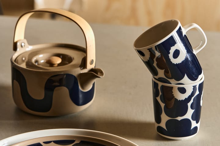 Unikko mok 25 cl, Wit-donkerblauw Marimekko