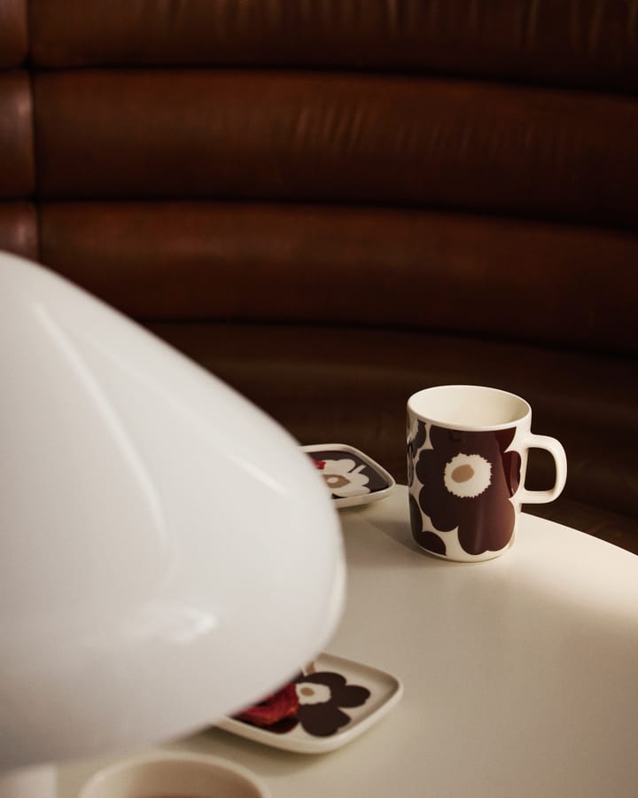 Unikko mok 2,5 dl 2-pack, Clay-dark wine-white Marimekko