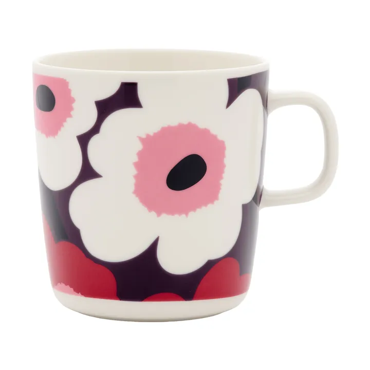 Unikko mok 40 cl - White-plum-cranberry-pink - Marimekko