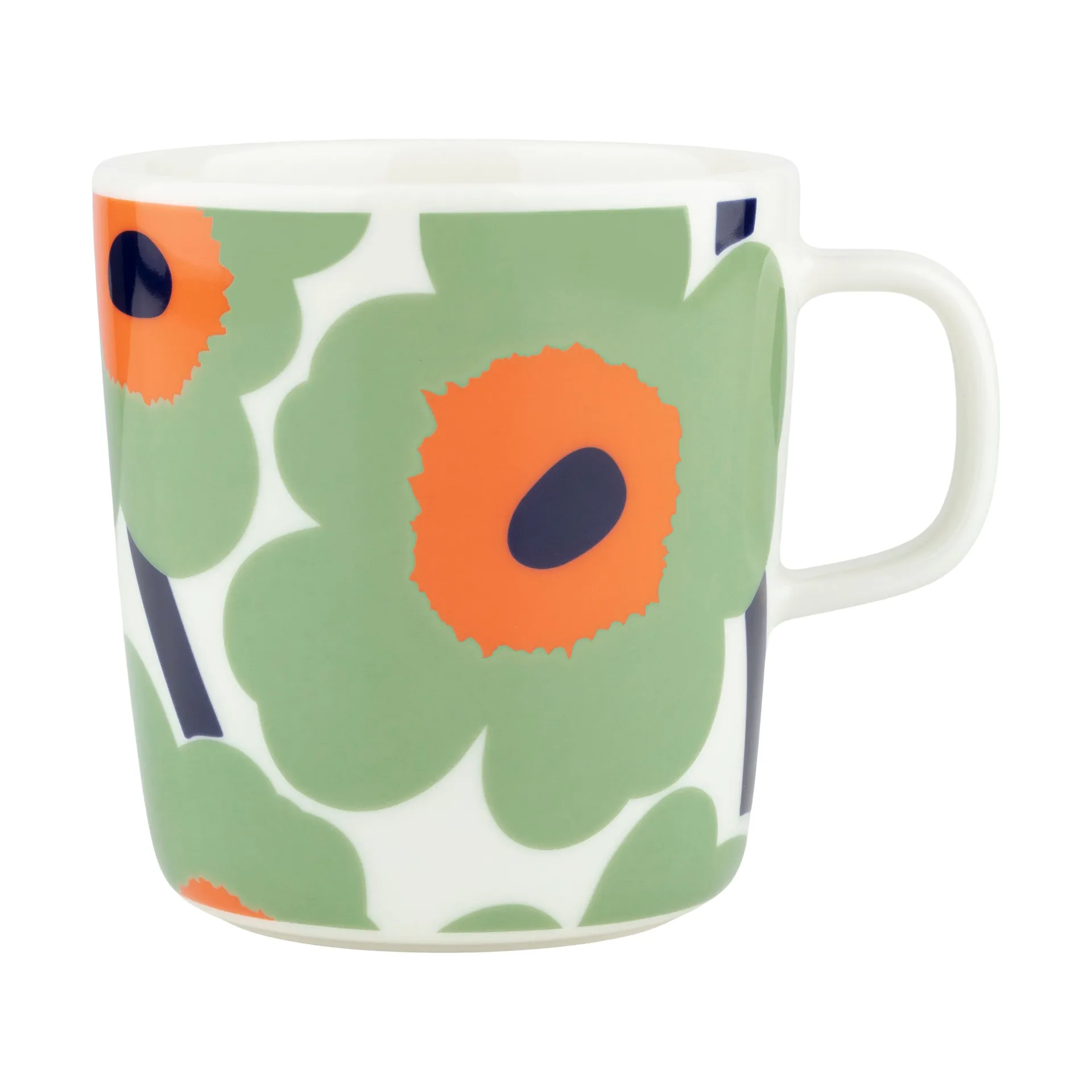 Unikko mok 40 cl, White-sage-orange-dark blue Marimekko