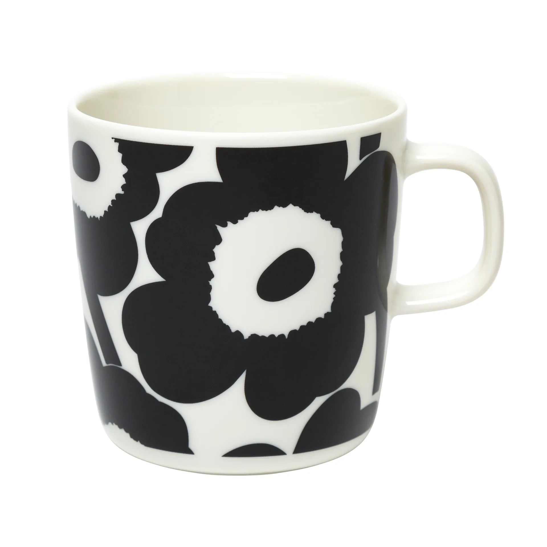 Unikko mok 40 cl, Wit-zwart Marimekko