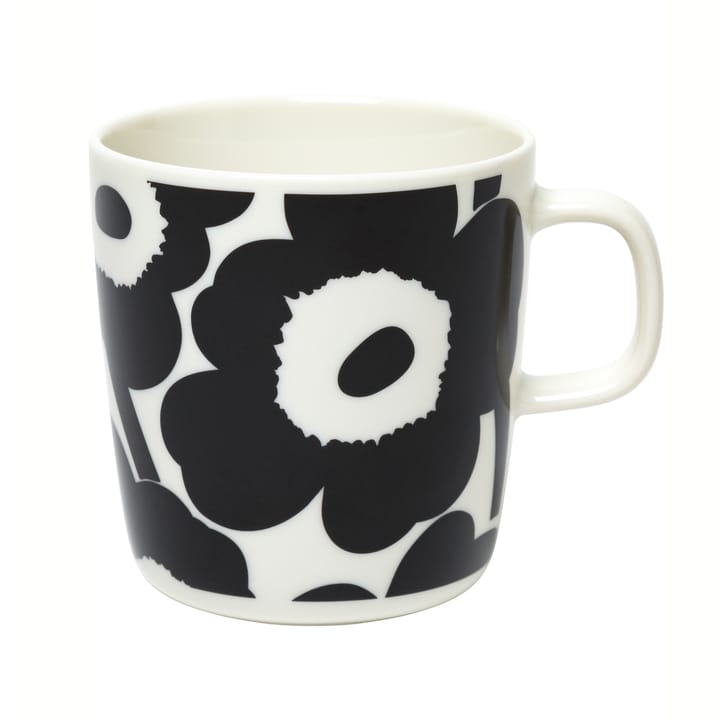 Unikko mok 40 cl - Wit-zwart - Marimekko