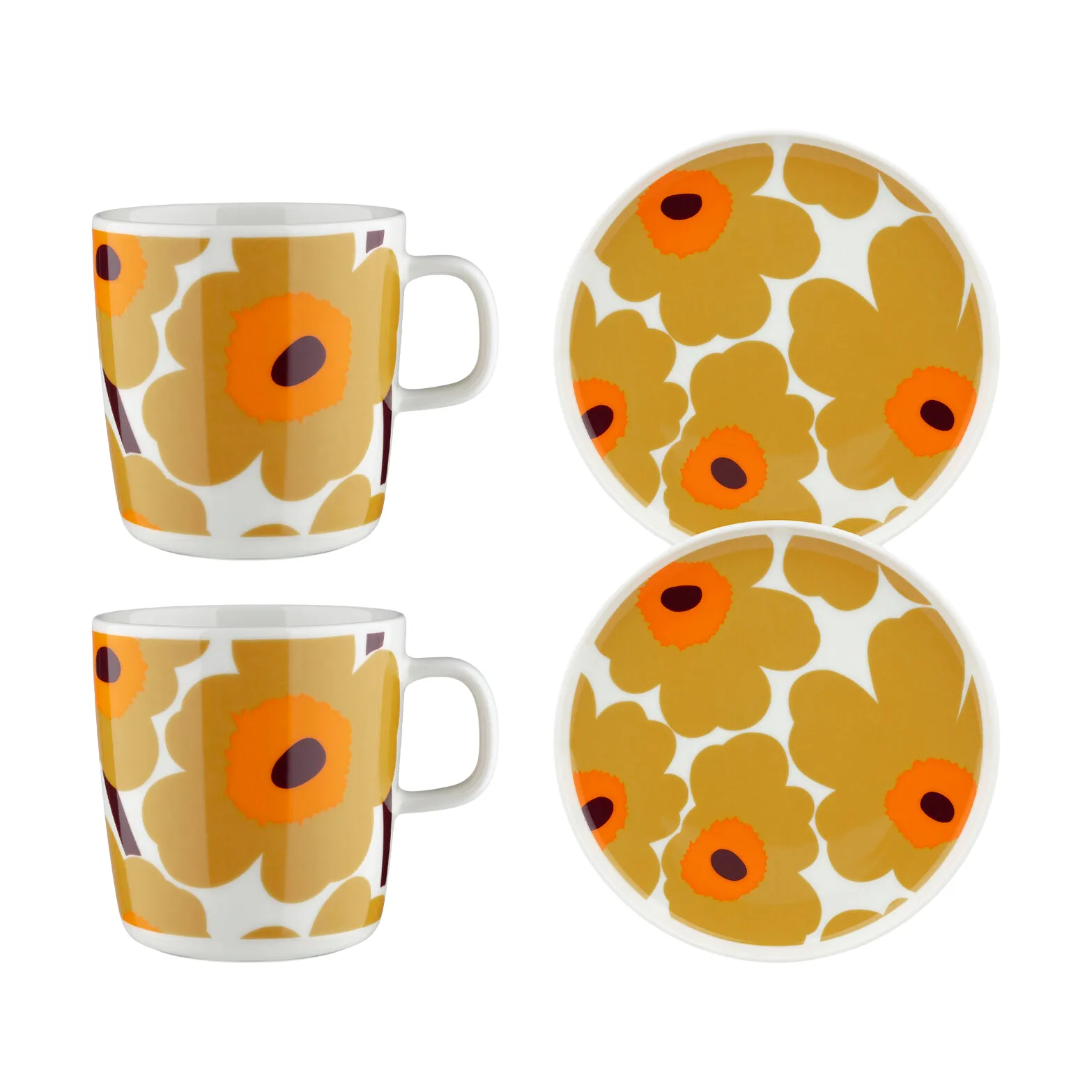 Unikko ontbijtbordset, Beige Marimekko