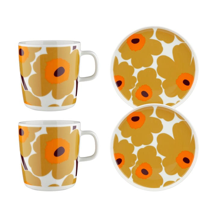 Unikko ontbijtbordset - Beige - Marimekko