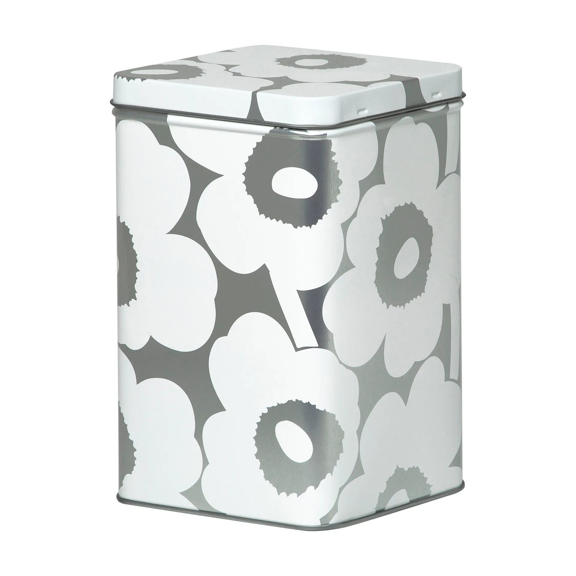 Unikko opbergdoos 17,5 cm, Grijs-wit Marimekko