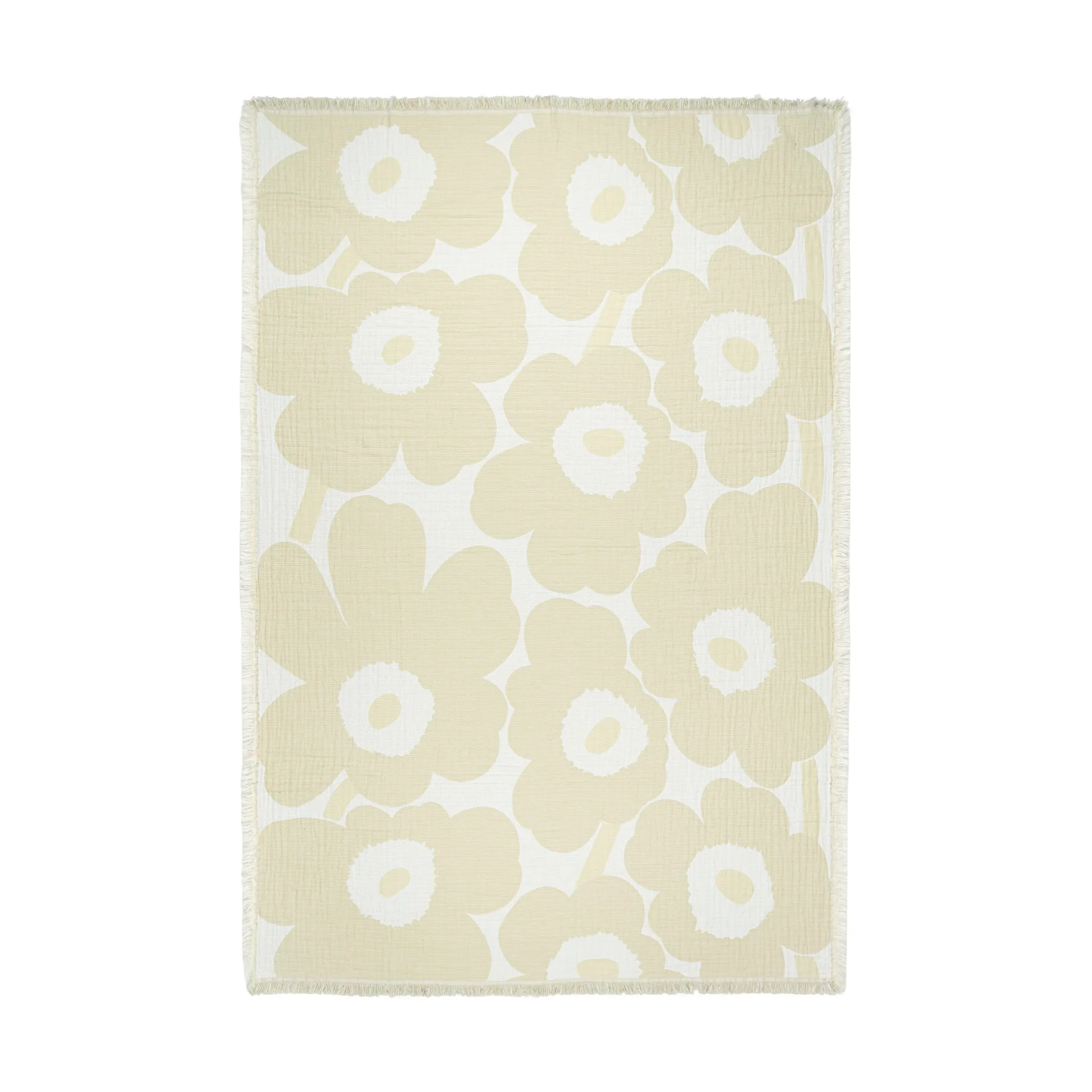 Unikko plaid 150x220 cm, Ecru Marimekko