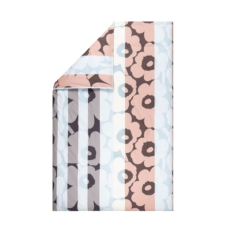 Unikko Ralli dekbedovertrek 150x210 cm - Off white-peach-blue - Marimekko