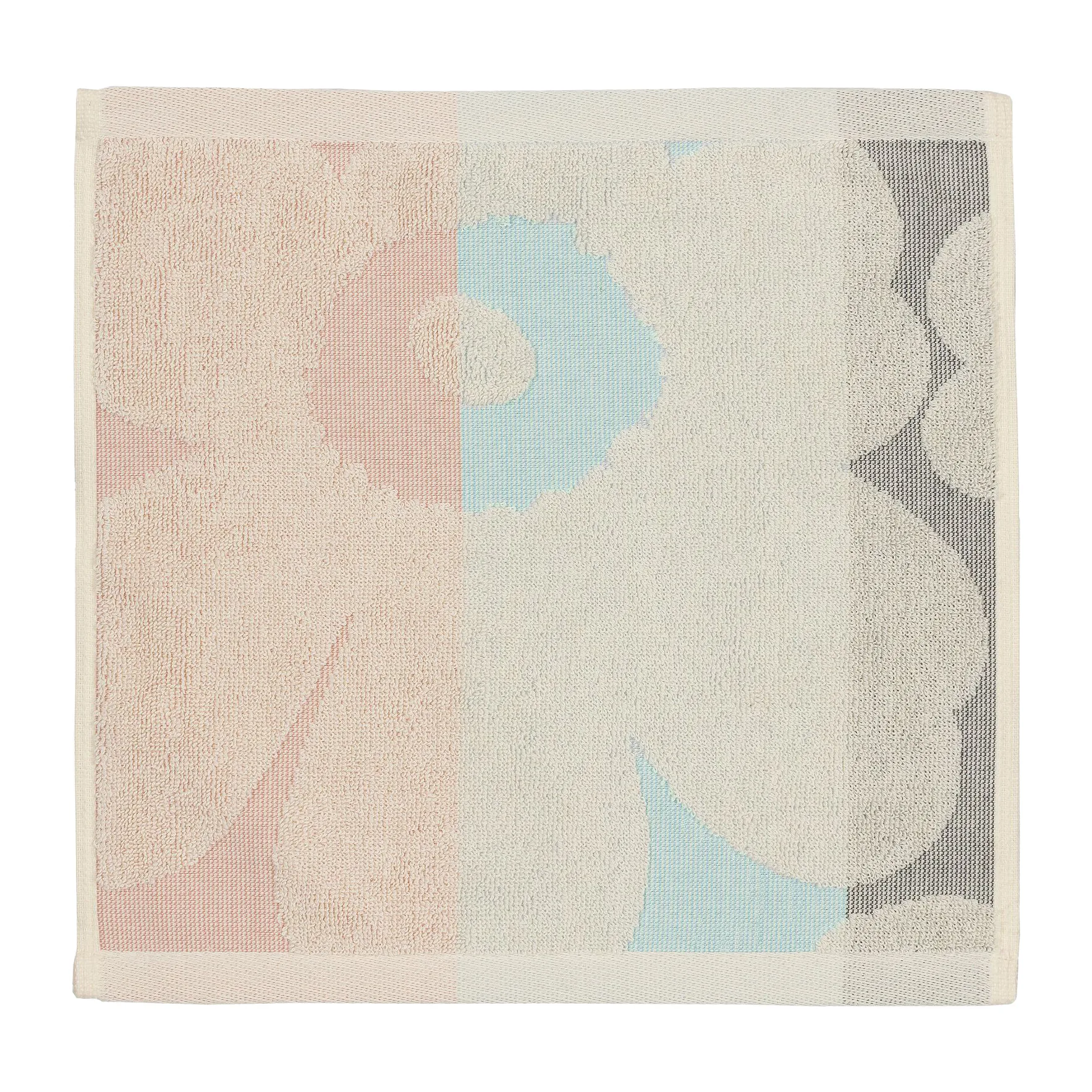 Unikko Ralli handdoek off white-peach-blue, 30x30 cm Marimekko