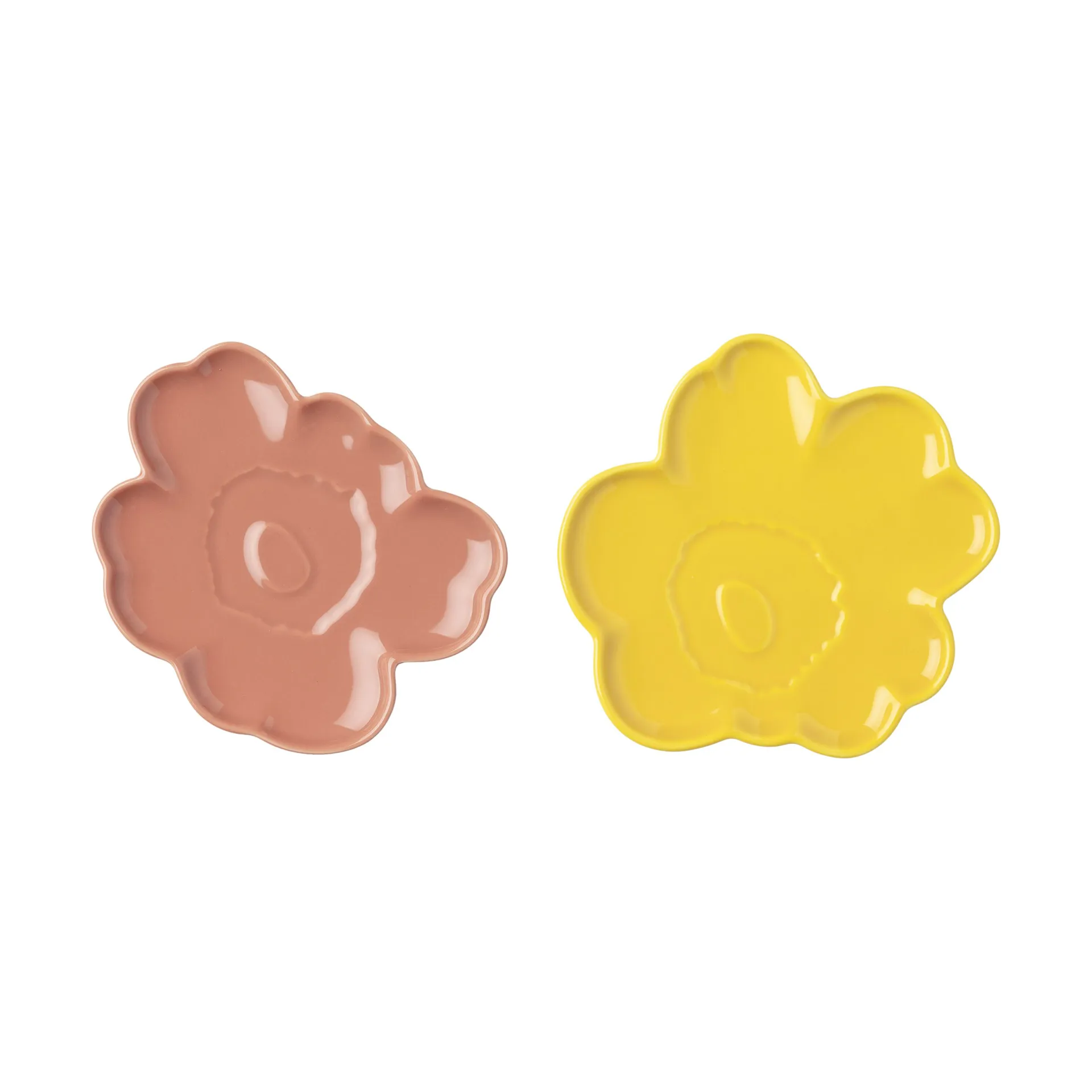 Unikko schaal 13 cm 2-delig, L. terra-spring yellow Marimekko