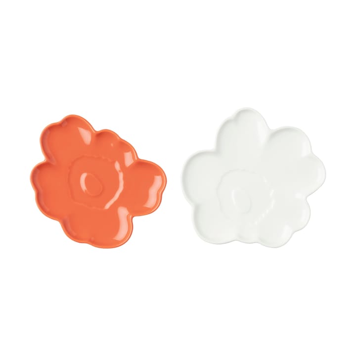 Unikko schaal 13 cm 2-delig, White-red Marimekko