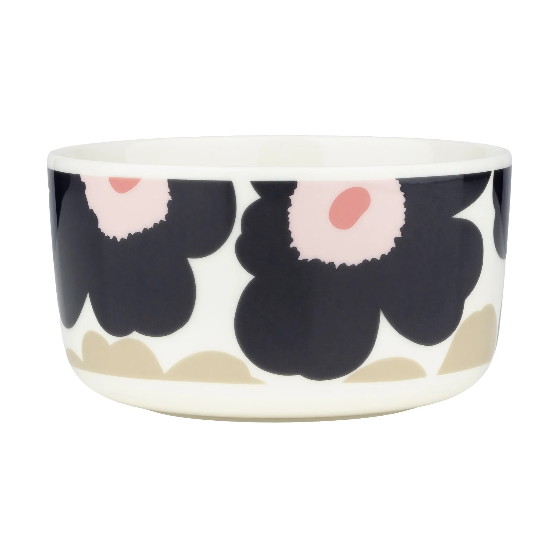 Unikko schaal 5 dl, Off white-charcoal-sand-pink Marimekko