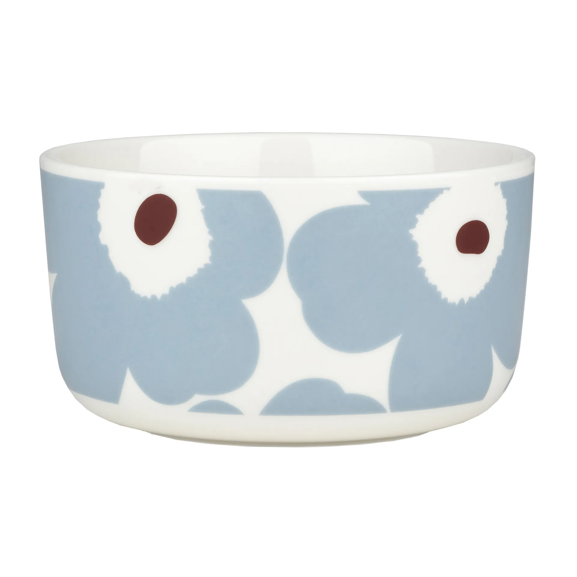 Unikko schaal 5 dl, Wit-blauwgrijs-wijnrood Marimekko